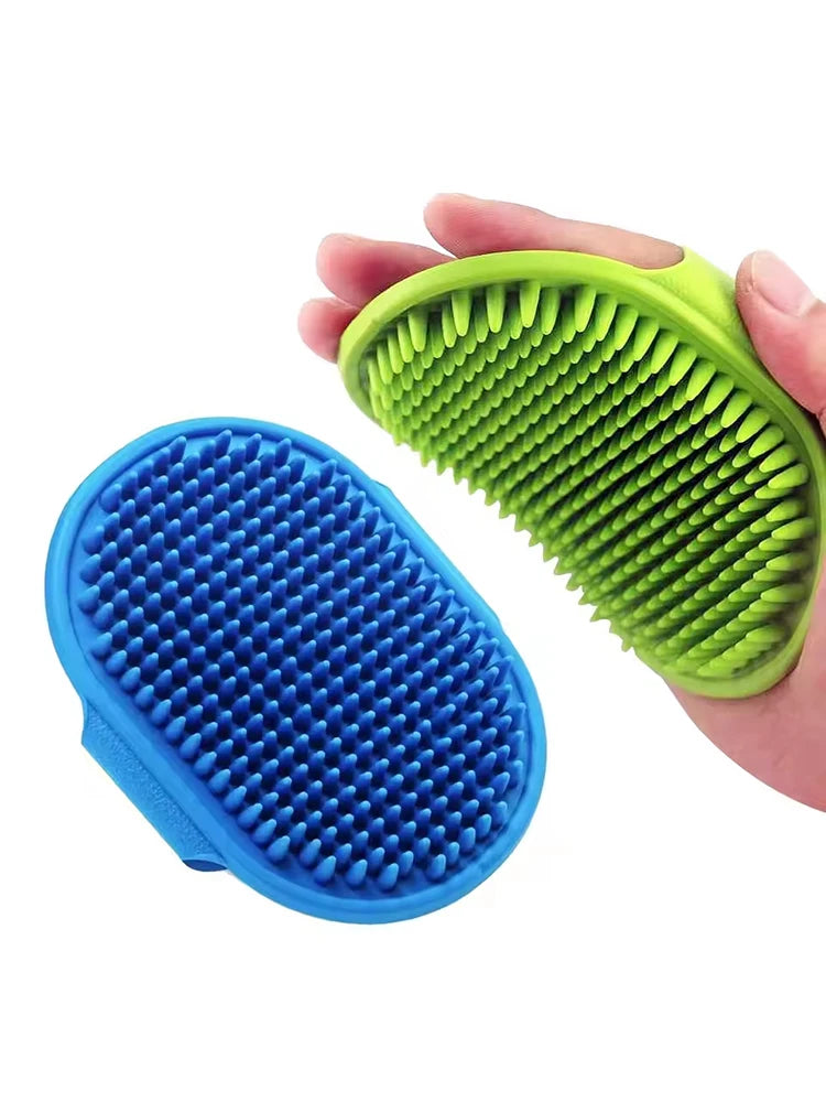 Soft Rubber Pet Bath Brush – Grooming & Massage Glove